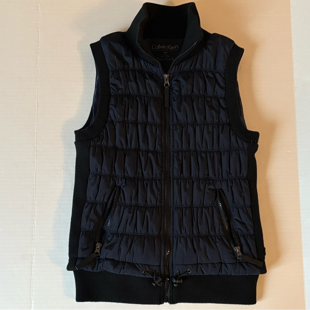 Calvin Klein Performance Puffer Navy Vest Womens Size Small